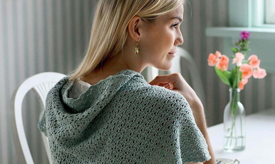 Hækl selv: Skråhæklet sjal