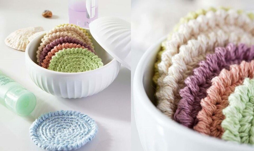 Hæklede vatrondeller makeup pads