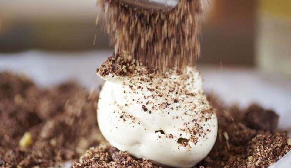 Is med kaffe og chokolade drys