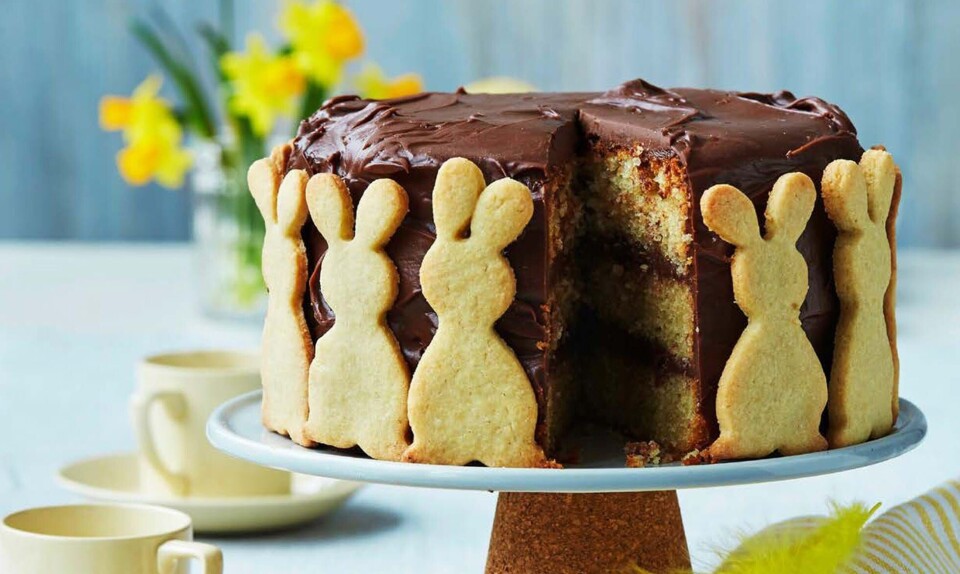 Bananlagkage med chokocreme