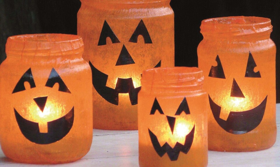 Søde græskar-lanterner til Halloween