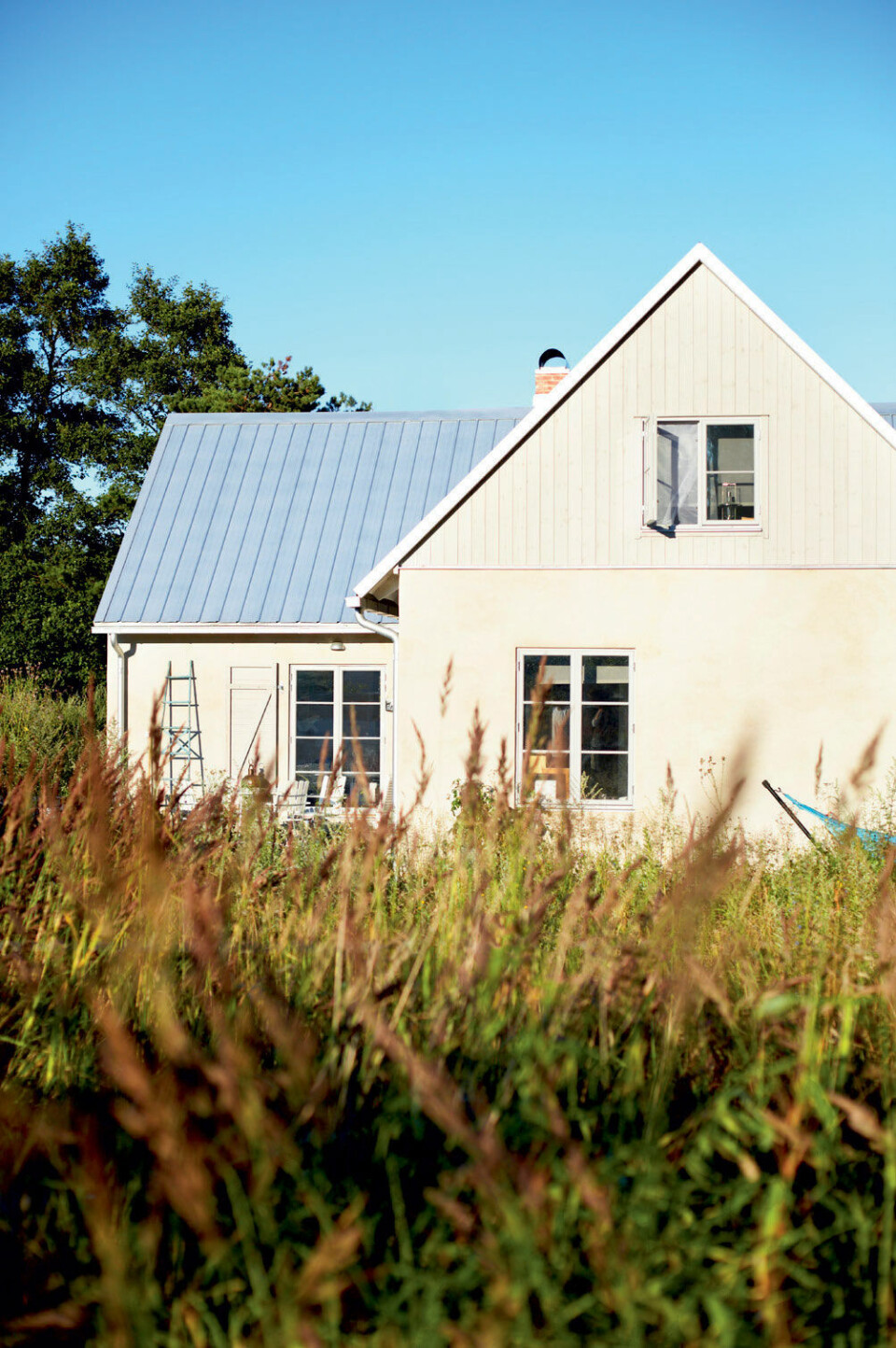 Græsset vokser vildt på grunden som en skøn kontrast til det nye, moderne hus, hvor Tomas og Charlotte tilbringer så meget tid som muligt.