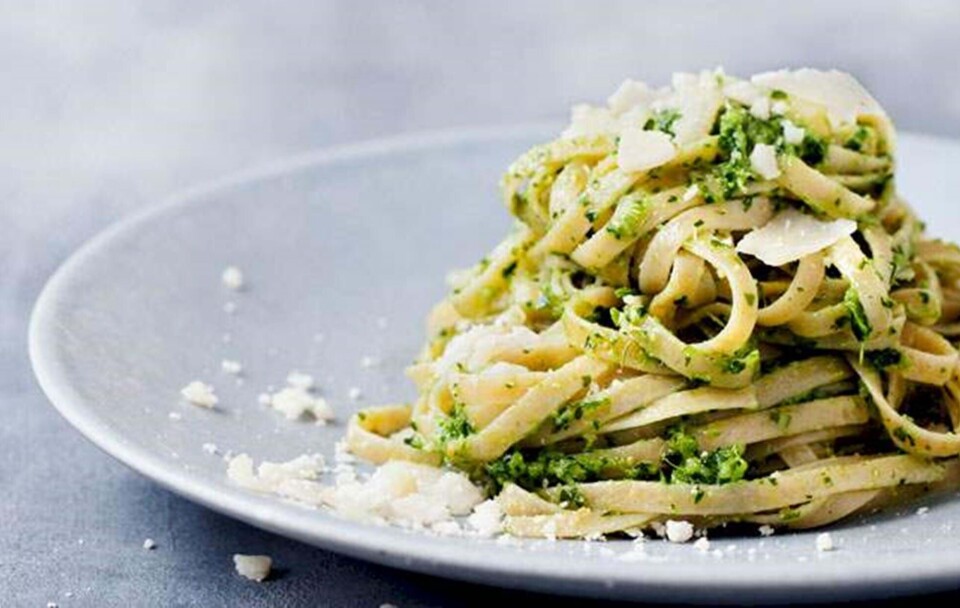 Opskrift på spaghetti med persillepesto
