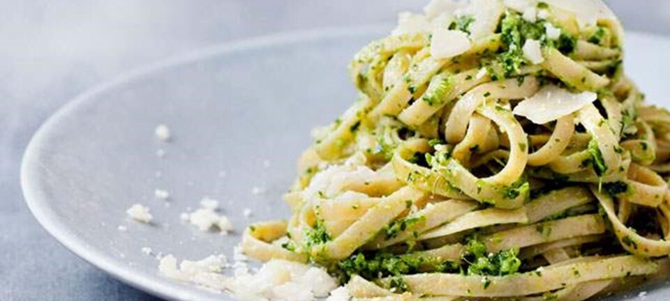 Spaghetti med persillepesto