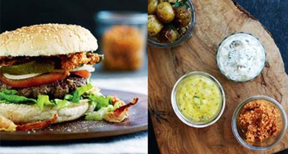 Lækker klassisk okseburger med romanescosauce
