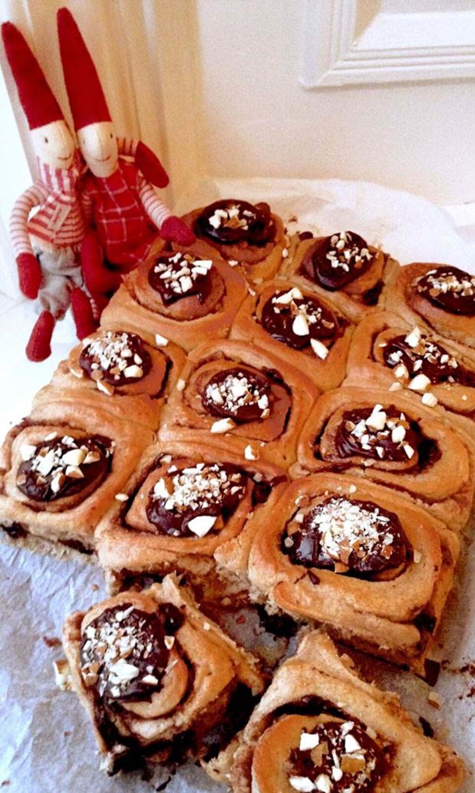 Chokoladesnegle med marcipan fra Hjemmet