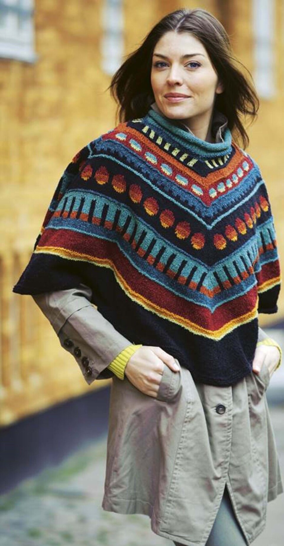 Flot strikket poncho