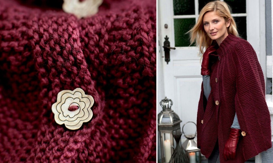 Strikket poncho