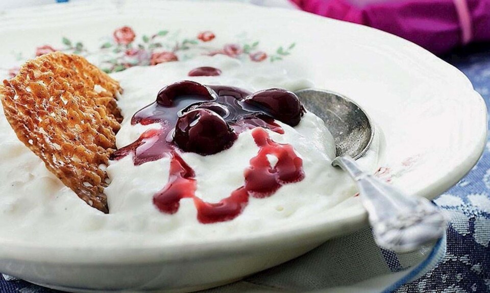 Risalamande og kirsebærsauce