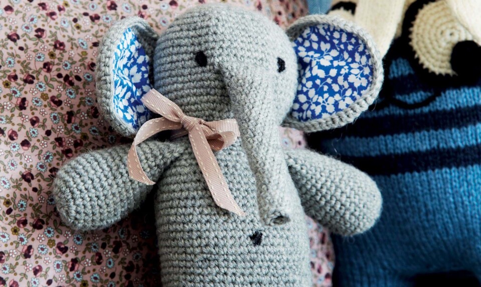 Hækl selv: Skøn elefant fra Hendes Verden