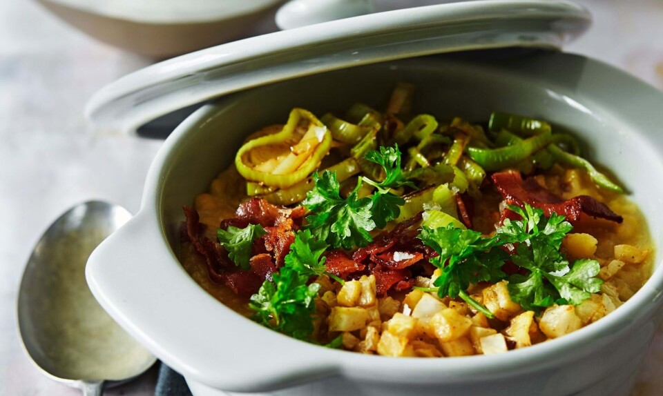 One pot: Gule ærter med rodselleri og bacon