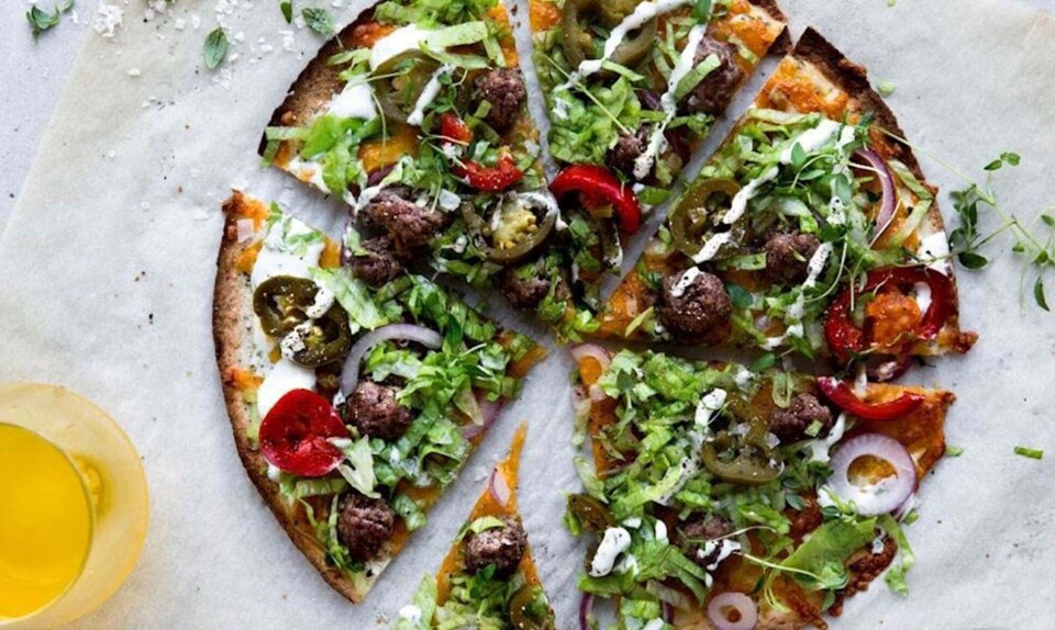 Nem pizza på tortilla