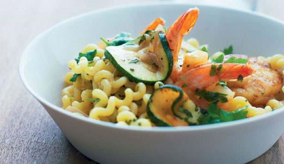 Rejepasta med kammuslinger