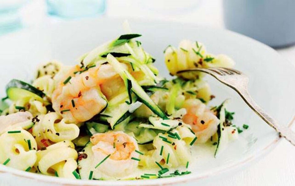 Pasta med rejer