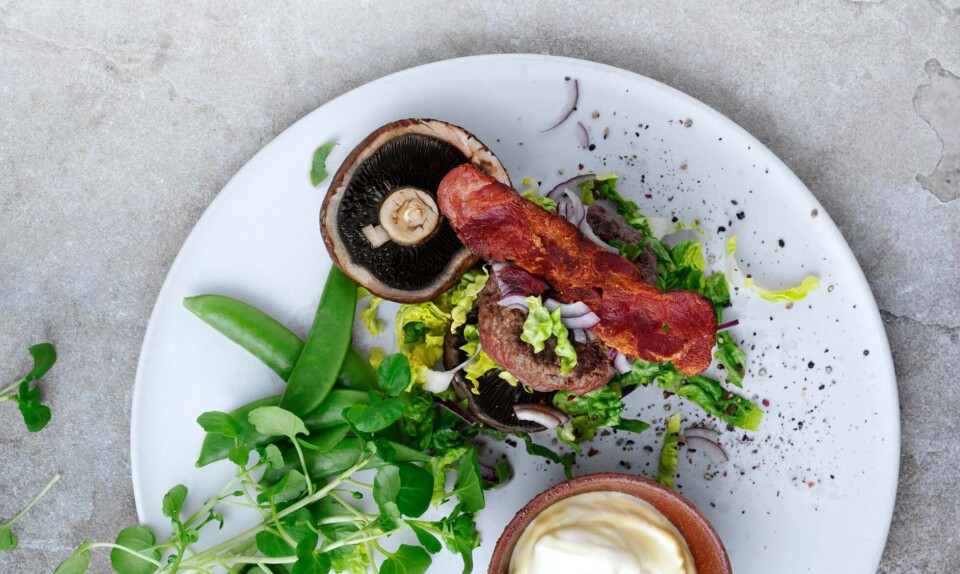 Sund fastfood: Portobelloburger med sprødt grønt