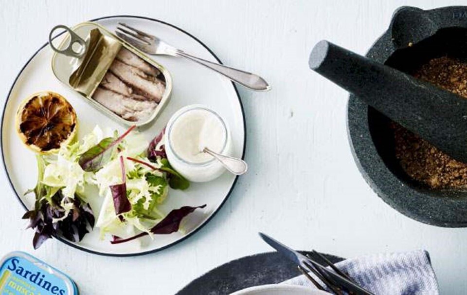 Sardiner med skyr-aioli
