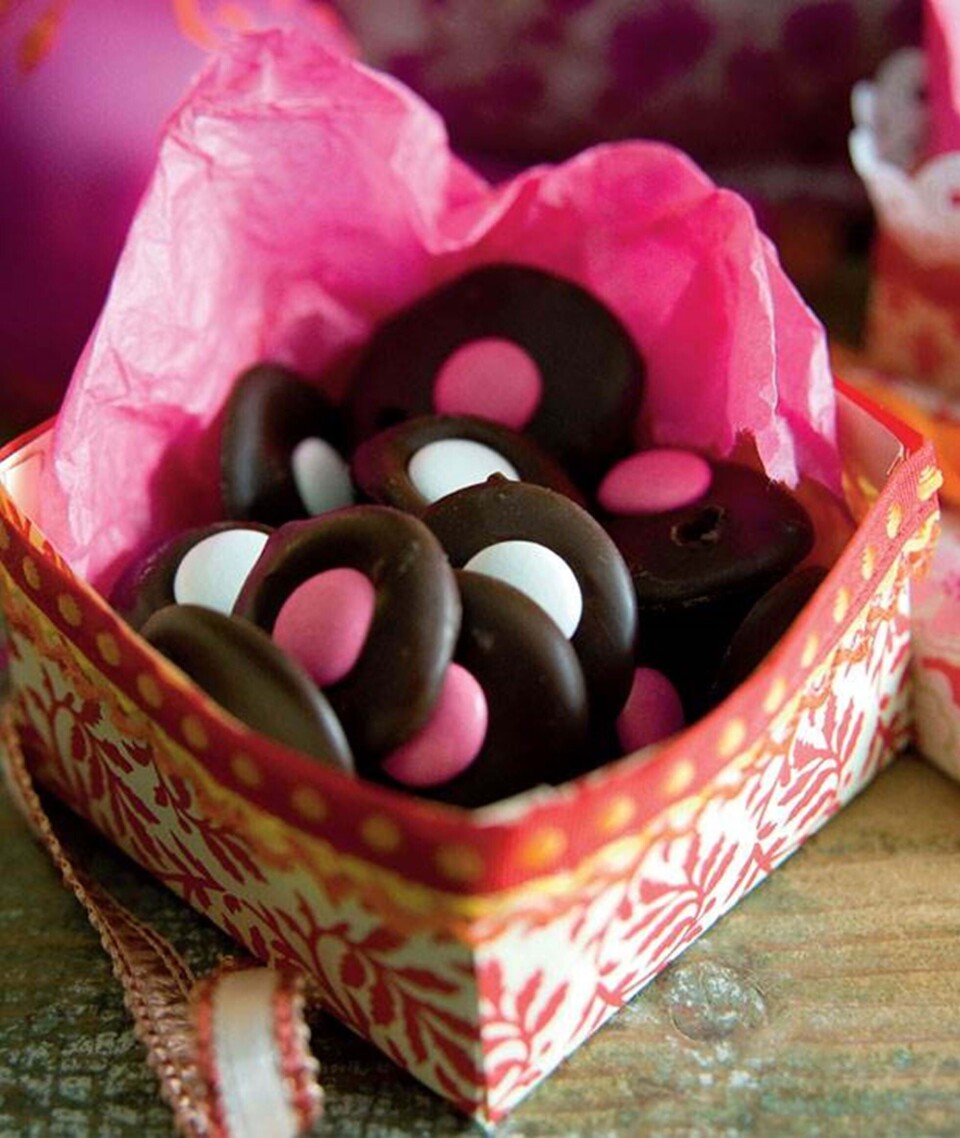 Chokoladeknapper med linser