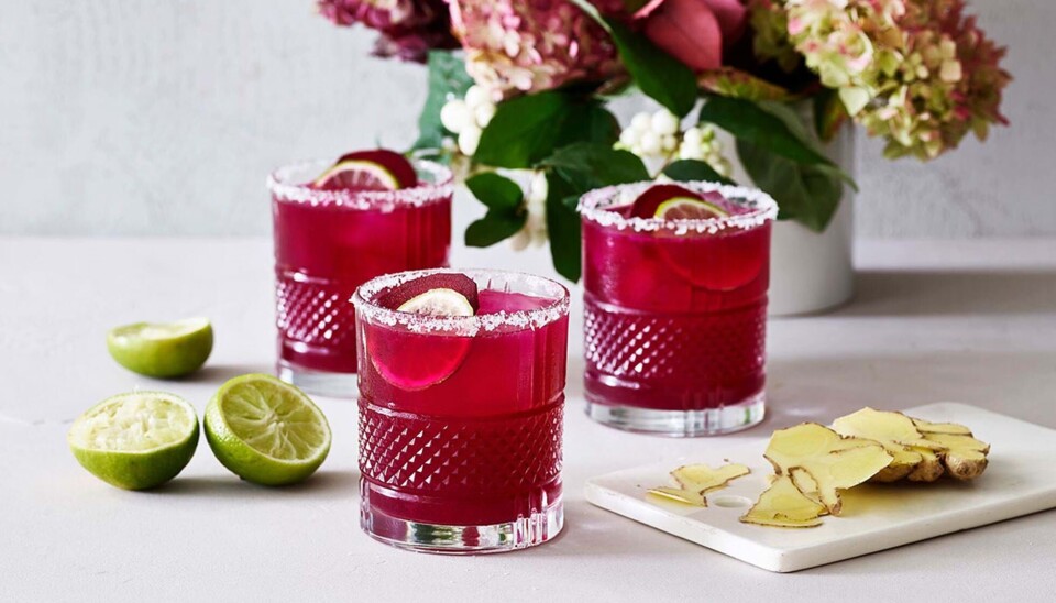 Rødbedemargarita: Lav en skøn drink med rødbede, lime & ingefær