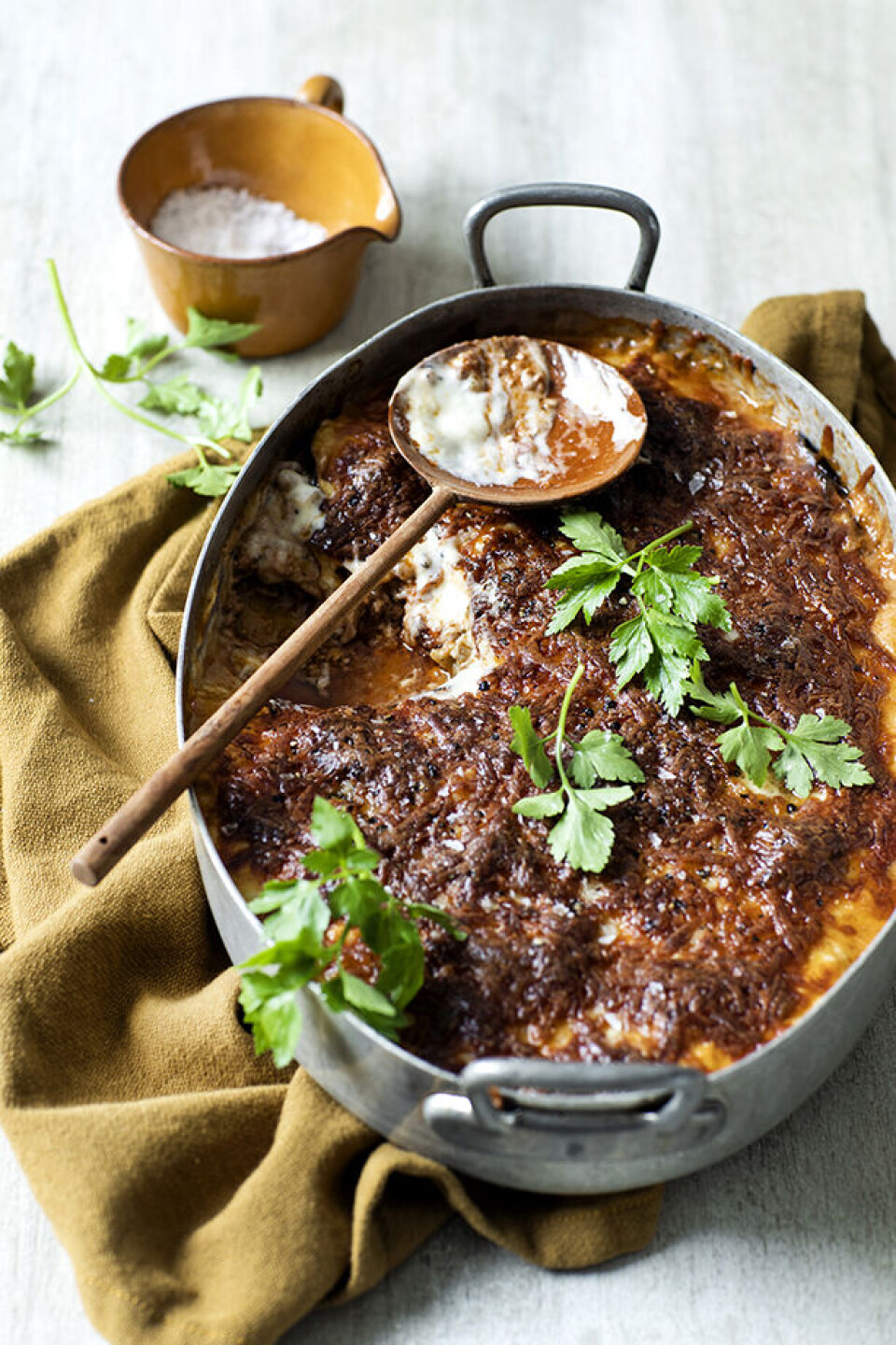 Moussaka med kartofler og aubergine