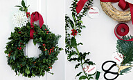Sådan binder du en flot julekrans til døren