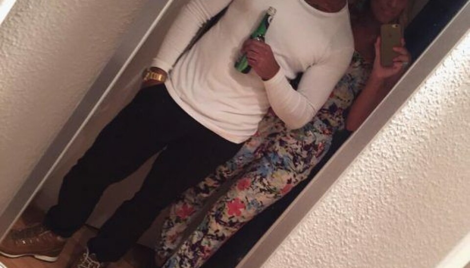 Sandra og kæresten Morteza (Foto: Privat)