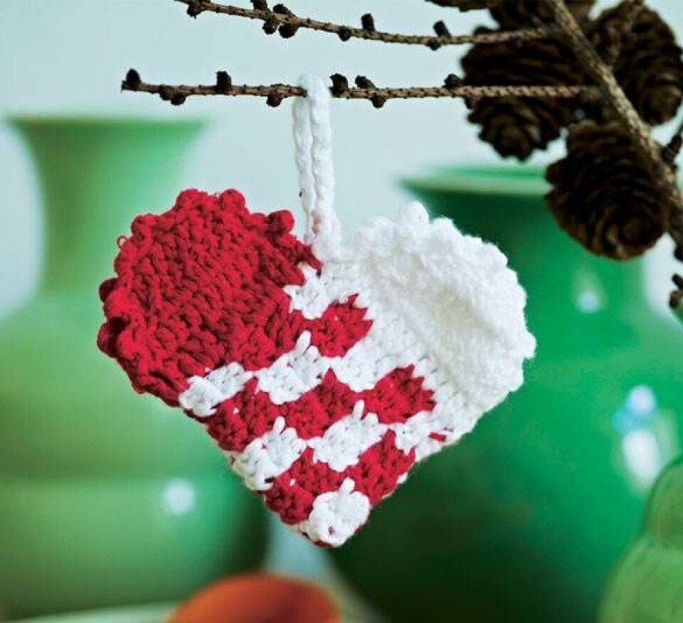 Hæklet julehjerte