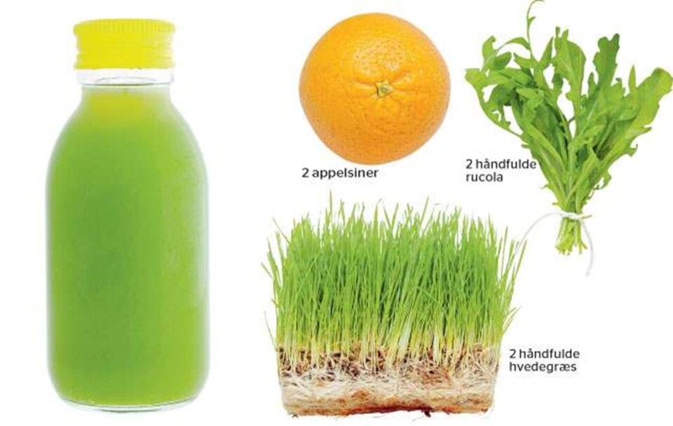 Revitaliserende juice med hvedegræs