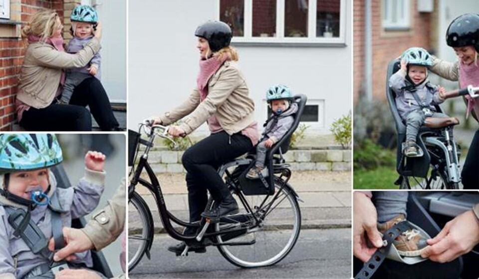 Baby på cyklen