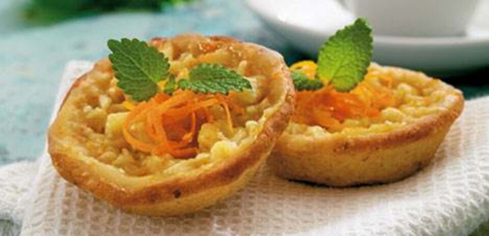 Åben mandellinse med appelsin