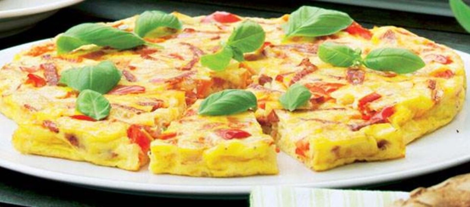 Æggekage a la pizza