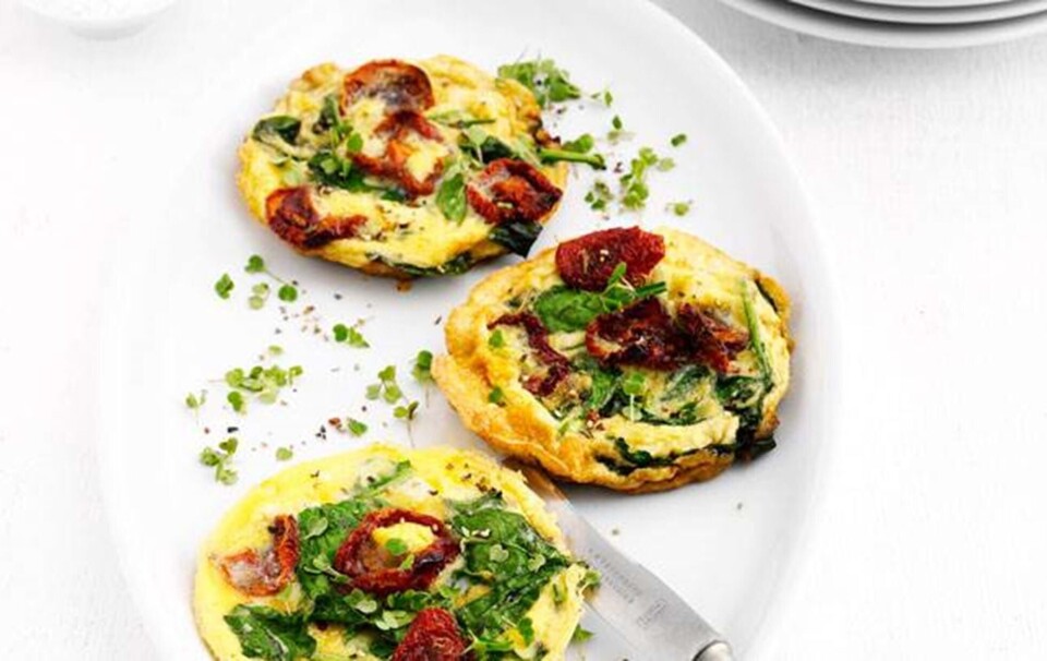 Frittata med æg og spinat