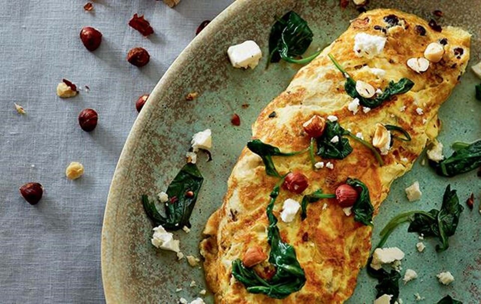 bikini bootcamp opskrift på omelet med spinat