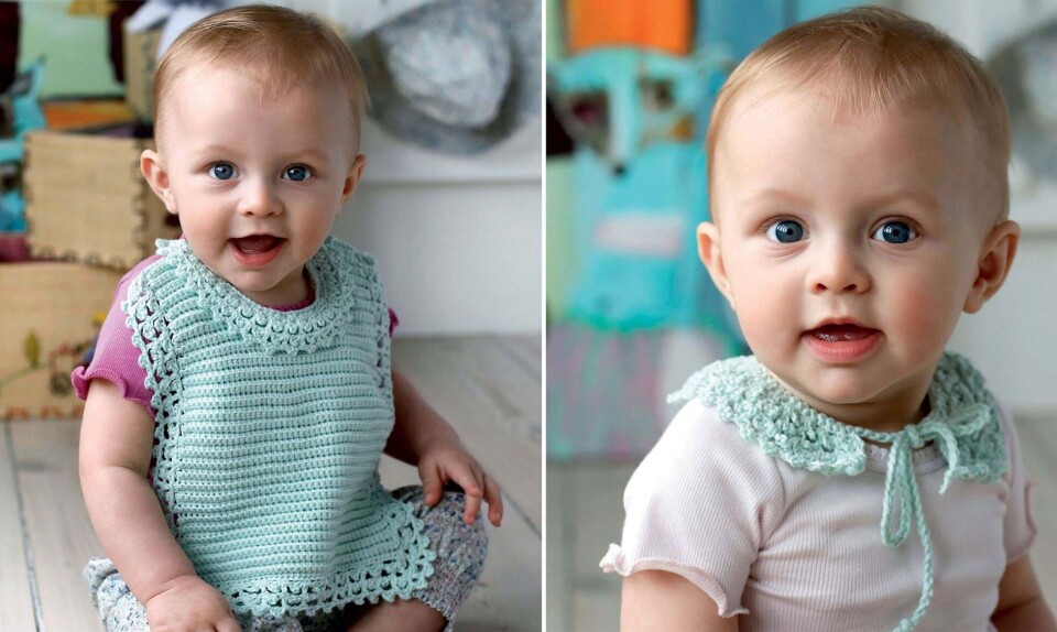 Hækl selv: Mintgrøn hagesmæk