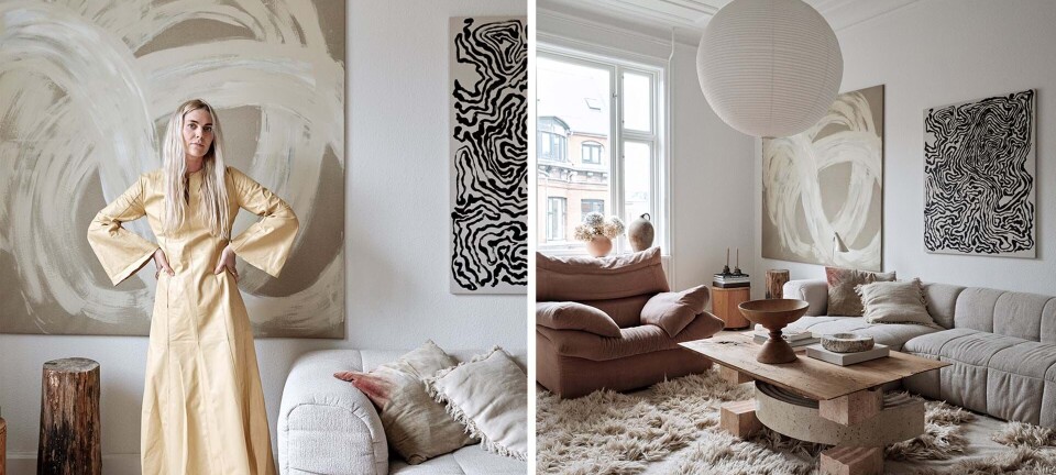 Maja har lavet sit eget sofabord med bagbeklædningen fra en kommode