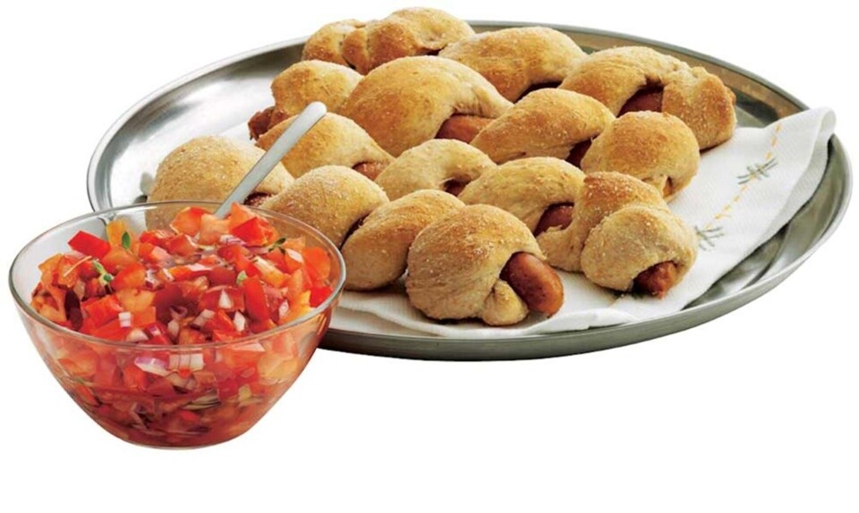 Pølsehorn med fuldkornsdej