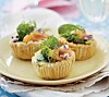 Tarteletter med spinat og røget laks