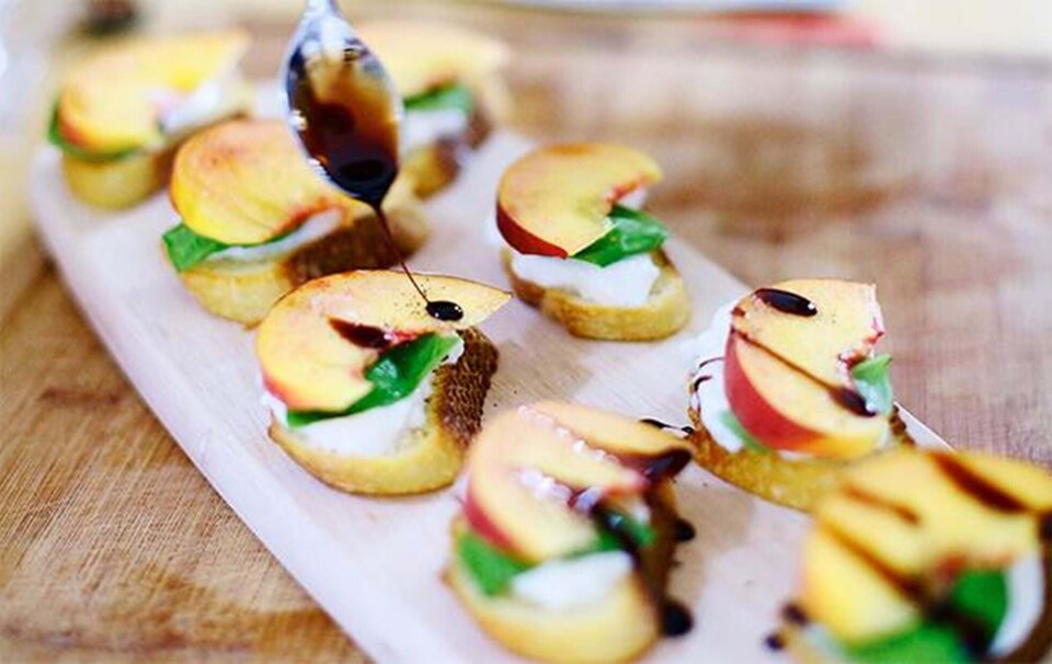 Crostini med fersken
