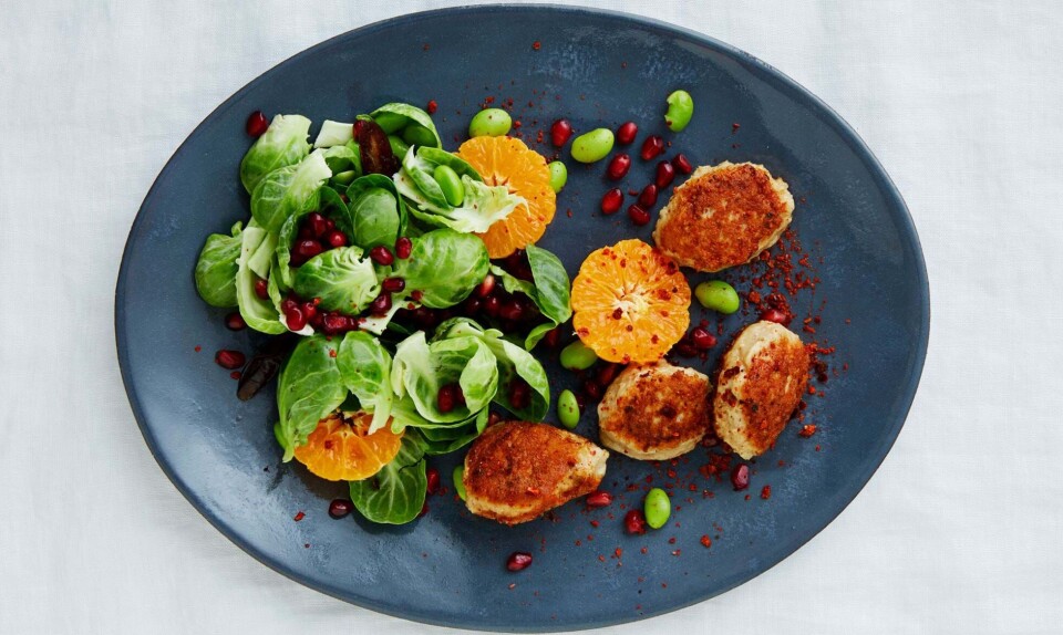 Kyllingefrikadeller med bacon og timian