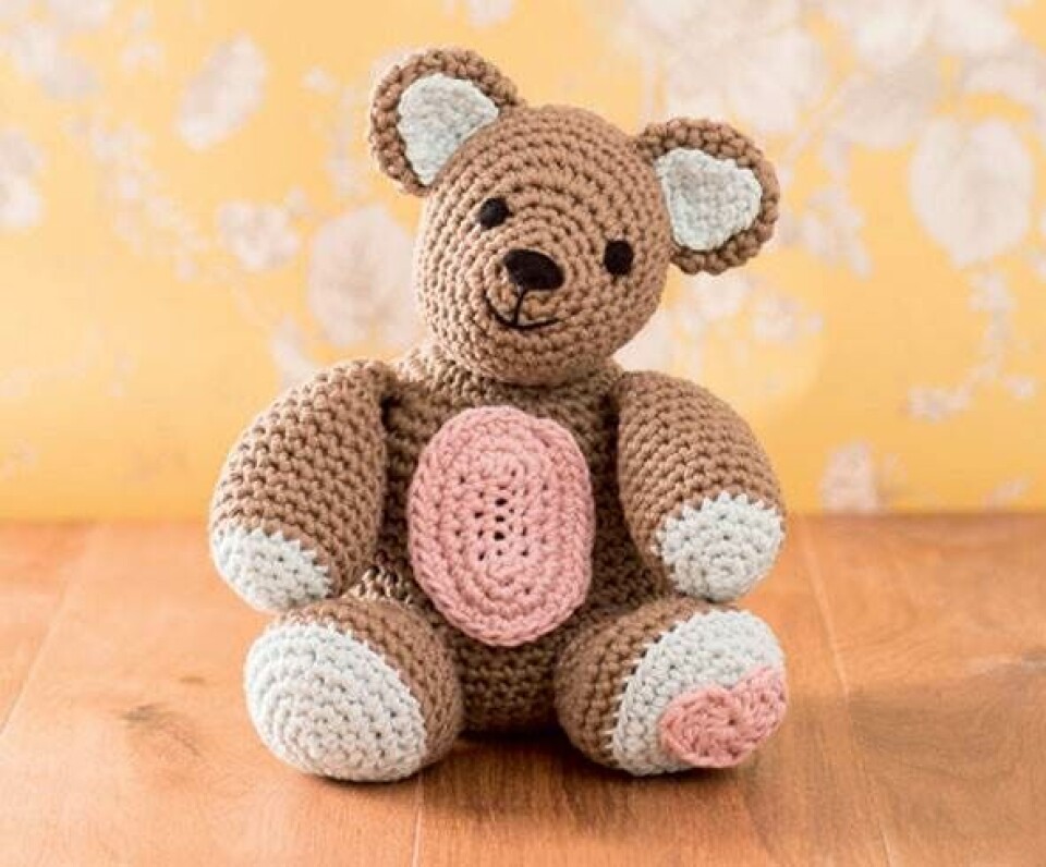 Hæklet teddybjørn