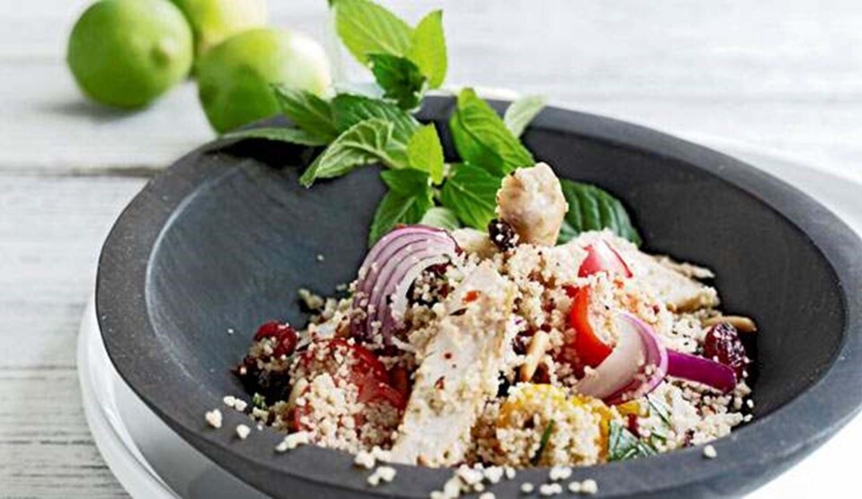 Opskrift på marokkansk kyllingesalat med couscous