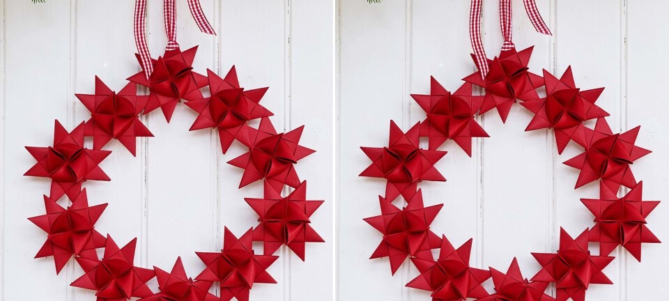 Sådan fletter du en smuk krans af stjernestrimler