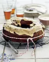 Chokoladekage med karamelglasur