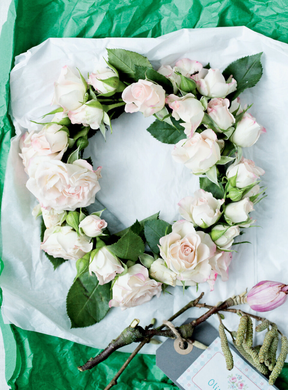 Borddekoration krans konfirmation eller fødselsdag