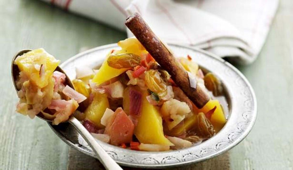 Opskrift på chutney med æble og mango