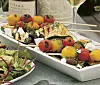 Grillstegte squash og tomater med feta og oliven