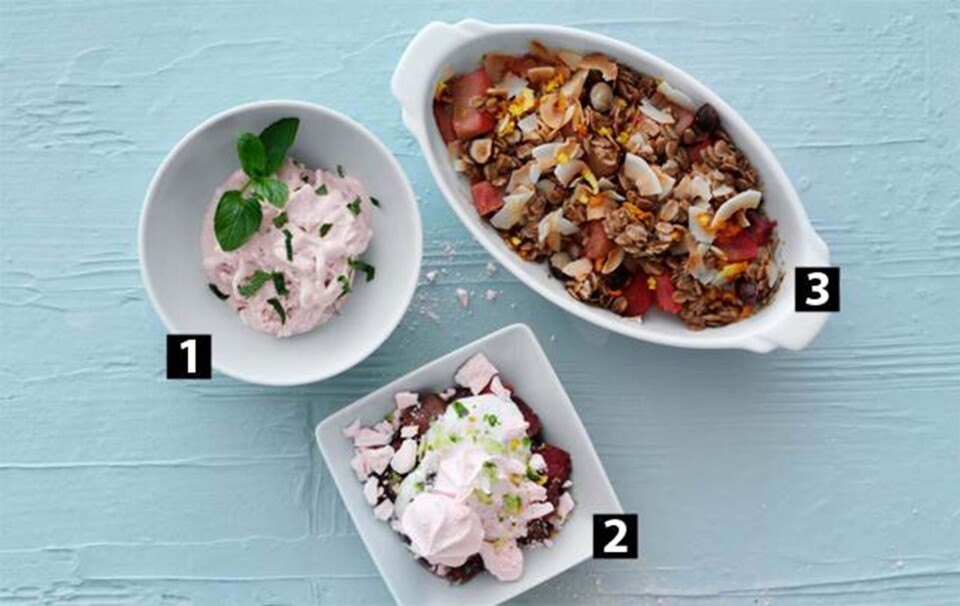 3 skønne desserter med søde rabarber desserter med rabarber