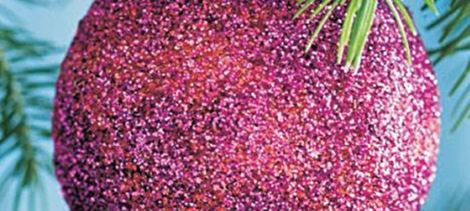 Frisk julekugle med glimmer