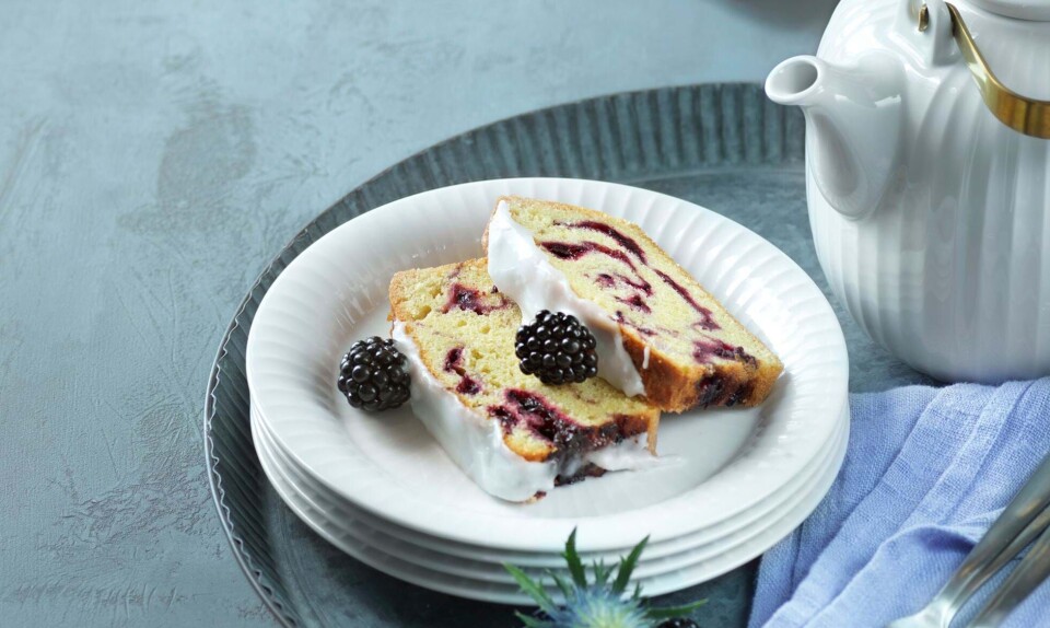 Marmorkage med brombær