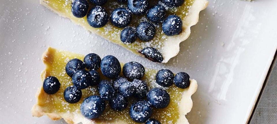 Tærte med blåbær og citroncreme