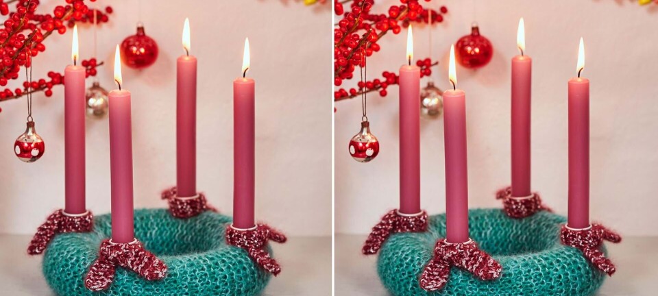 Strik en fin adventskrans, der holder år efter år